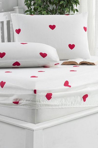 Valezium Isabella Printed Fabric Elastic Fitted Padded Sheet Set