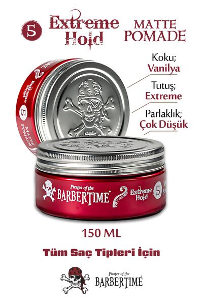 Barbertime Extreme Hold Matte Pomade 05 Saç Şekillendirici Mat Wax 150 ml