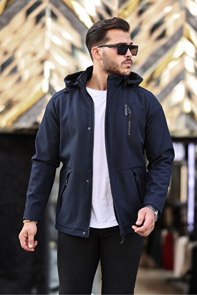 Boymen Водо- та вітронепроникна чоловіча куртка з капюшоном Softshell з підкладкою з хутра