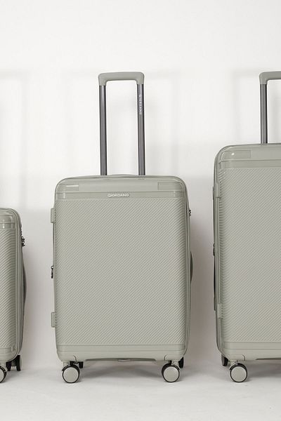Giordano League Luggage Set of 3 Pink PP Travel Suitcase, Unbreakable Lightweight Expandable