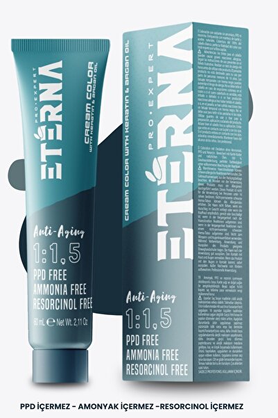 ETERNA Amonyaksız Tuzsuz Saç Boyası 60 ml 1:1,5