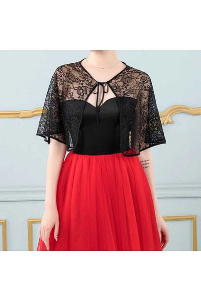 BENİMOLMALI Cape Evening Dress Bolero Fancy Lace Bolero Short Lace Cape Poncho