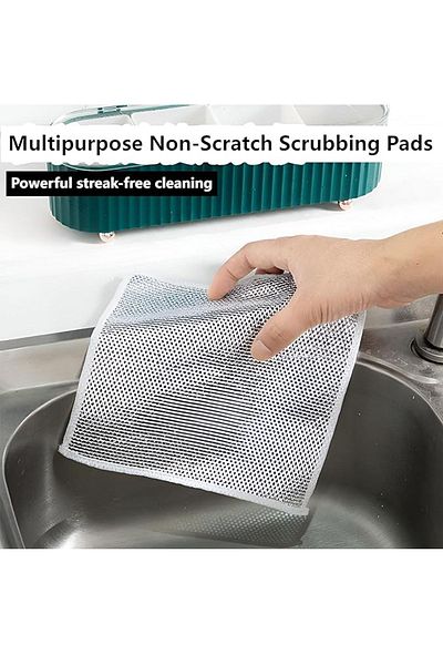 ÇARŞI HANEM 10 Pieces of Double-Layer Wire Dishcloths - Reusable Cleaning, for Pan and Stove Kitchen