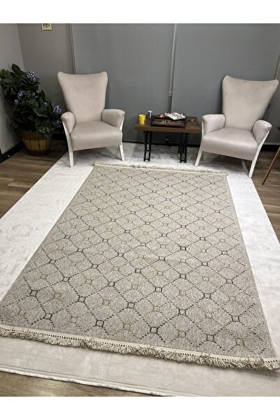 Sanat Halı Bej & Geometrik Desenli Halı - Modern Iskandinav Halı Modelleri - ...