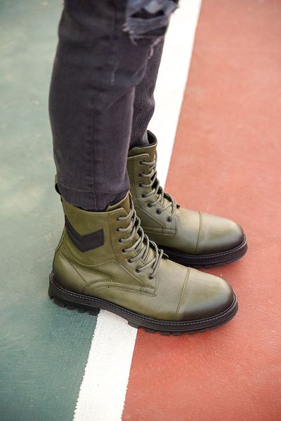 Riccon Ανδρικές μπότες Khaki Skin 0012347