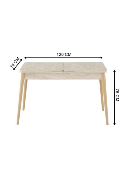 dekorazi Lavin Ortadan Açılır Masa 75x120 cm