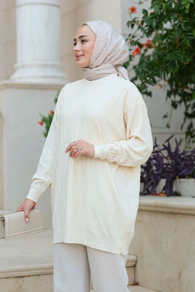 LOCCO Tunica bej cu decolteu