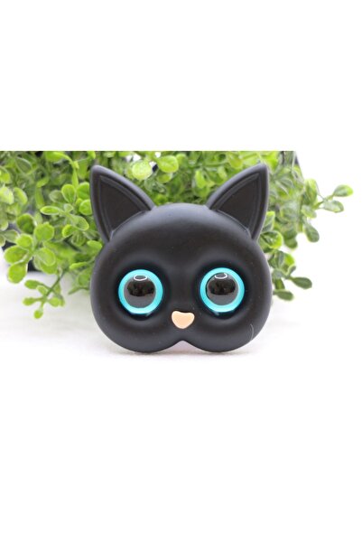 Genel Markalar Kedi Tasarım Popsocket Telefon Tutacağı Desenli ve Baskılı Parmak Tutucu Akrobat Siyah Belirtilmemiş