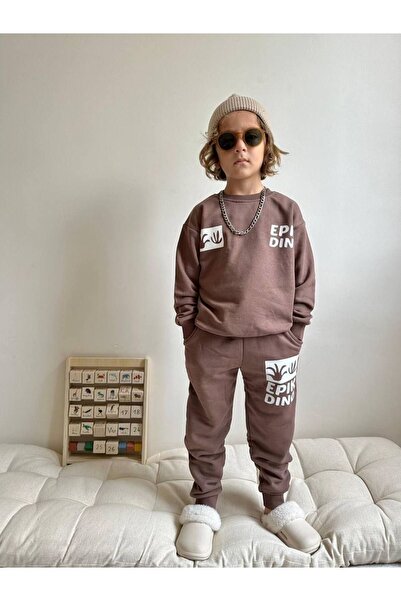 YİGİT BUTİK Yigit Boutique Dinosaur Printed Boys' Set