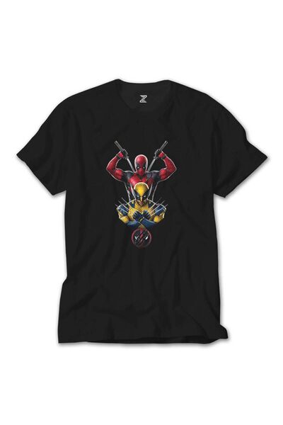 Butik Μαύρο μπλουζάκι Deadpool Wolverine Warriors