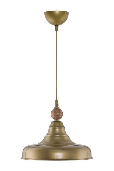 DEDE Single Cono Flashed Metal Pendant Light Chandelier Wooden Washed