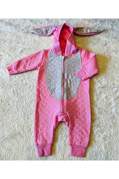 anne dokunuşu gibi KUZUM BEBE Ponponlu Kulaklı Fermuarlı Kız Bebek Pamuk Kuma...