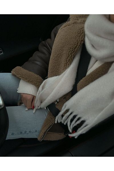 çiğdem eşarp Masalsu Premium Soft Boucle Scarf