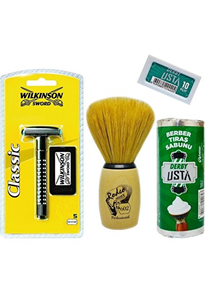 Wilkinson Classic Tıraş Makinesi, Tıraş Fırçası 602, Tıraş Sabunu, Tıraş Bıça...