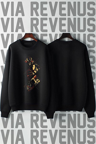Vordevia Samurai Štampano Kangaroo Pocket - 3-nitna široka majica K Sa kapulj...
