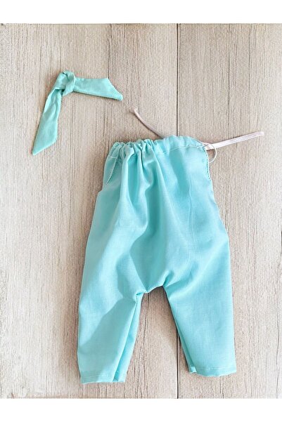 Fiyonka Uyku Arkadaşı & Oyun Arkadaşı İçin Elbise + Toka Set - Mint