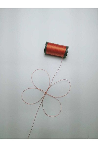 Eskişehir hobi sanat 0,2 mm 30 μέτρα κορδόνι προσευχής Πλακάκι κόκκινο χρώμα (πιο λεπτό κορδόνι προσευχής)