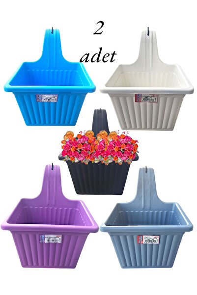 Home Saksı Tek Askılı Renkli 2 Adet