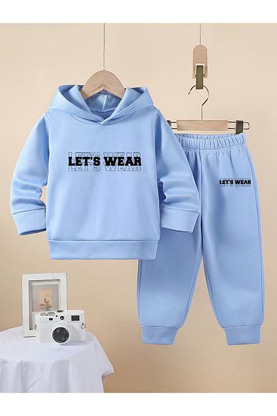 Let's Wear Hanorac cu glugă pentru băieți și fete cu imprimeu