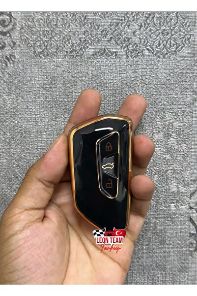 LeonTeamTurkey Volkswagen-seat-Skoda-Cupra ) Tpu Malzeme Siyah Anahtar Kılıfı