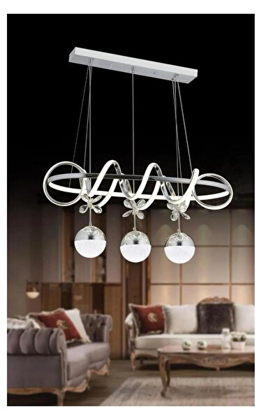 RSCOLLECTIONS Çemberli Kıvrım Masaüstü (Yıldız) 3 Toplu Led Avize