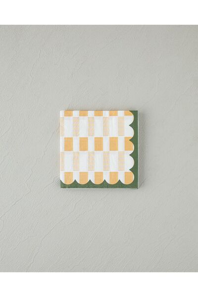 English Home Retro Art Kağıt 20'li Kağıt Peçete Sarı