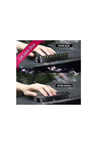 EFN Store Luxury In-Car Phosphorescent Closable Parking Phone Numberer