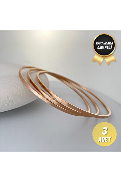 nerora Paslanmaz Çelik Ajda Bilezik Rose İnce (Kararmama Garantili)