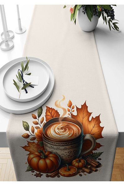 Bertille Home Autumn Series 140X40 cm Digital Printed Runner (Halloween Autumn)