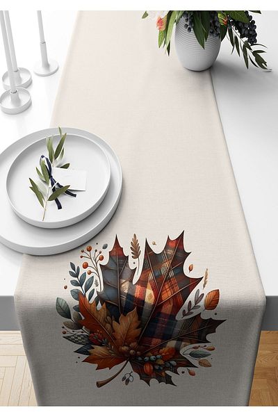 Bertille Home Autumn Series 140X40 cm Digital Printed Runner (Halloween Autumn)