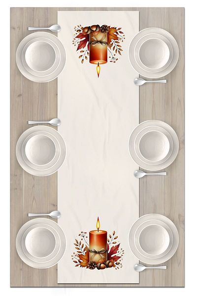 Bertille Home Autumn Series 140X40 cm Digital Printed Runner (Halloween Autumn)