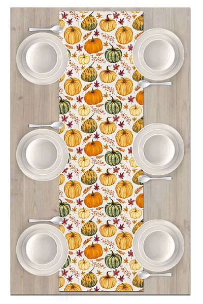Bertille Home Autumn Series - 140x40 cm Digital Printed Runner (Halloween Autumn)