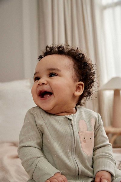 Next Baby Green Animal Patterned 100% Organic Cotton 3-Piece Sleeping Bag Set - Alyk79474