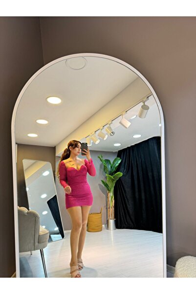 vegas Taşlı Pembe Elbise