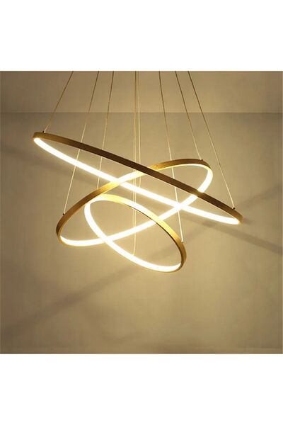 PeraTeknoloji Led Avize Sarkit Gold 3renk Oxygen 80 Cm
