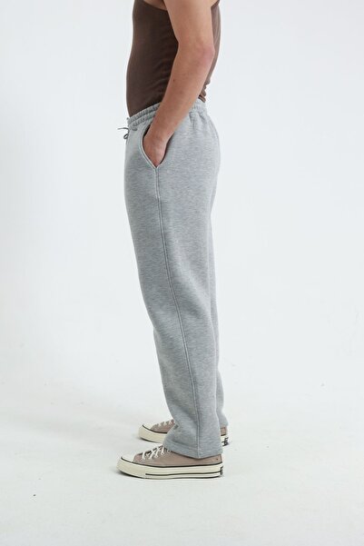 TKT 3 szálú melegítőnadrág széles szárú táskás téli pamut fésült polár belsővel