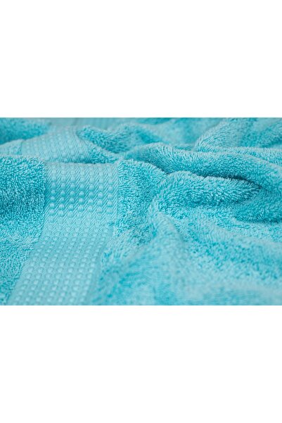 MAURAHOME Tomurcuk %100 Pamuk 3'lü Banyo Havlu Seti | 70x140 Cm | Turkuaz