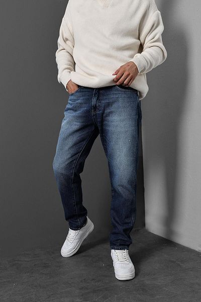 Slatra Ανδρικό Navy Blue Stone Cotton Boyfriend Fit Jean
