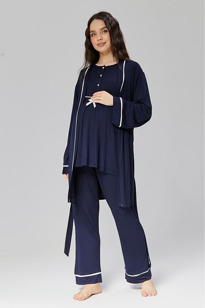 BirolGaye Pregnant Maternity 3-Piece Pajamas Dressing Gown