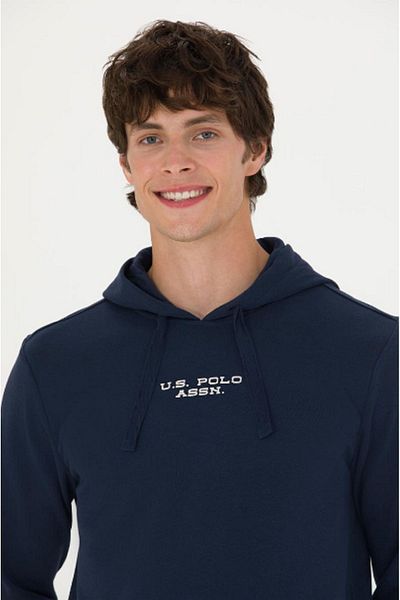 U.S. Polo Assn. Bázis. Polo Assn. Férfi sötétkék kapucnis pulóver