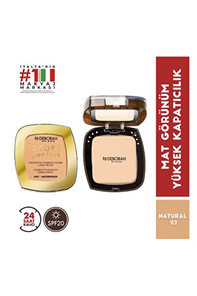 Deborah 24 Ore Compact Long Lastıng Fdt Natural 02