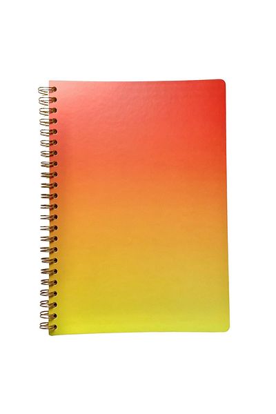 blume Acar Spiral Thermo Leather غطاء مرن متدرج برتقالي 21*30 سم 240 صفحة دفتر ملاحظات