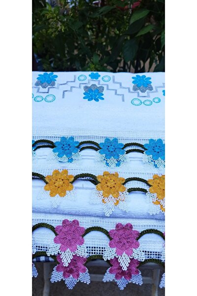 Peacock منشفة يد مطرزة بالمهر، جلد عالي الجودة