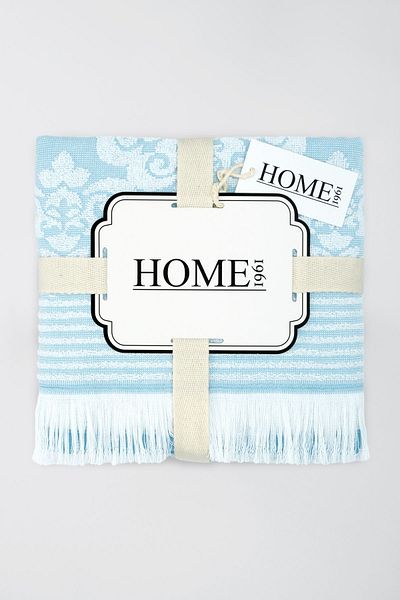 HOME 1961 50x90+70x140 Set de baie jacquard din bumbac colorat cu model din 2 piese - Absorbție mare de apă