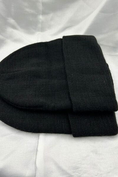 KISCHE 2 Pieces Unisex Men's Women's Stretchy Comfortable Winter Windproof 2-Piece Black Beanie