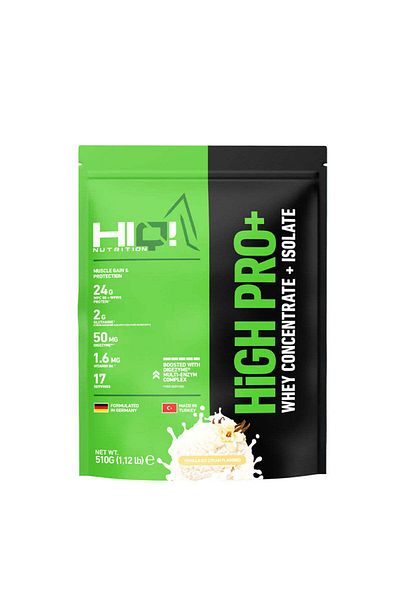 HIQ NUTRITION HIQ High Pro+ 510gr VANILLA ICE CREAM FLAVORED