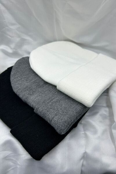 KISCHE Unisex Men's Women's Flexible Comfortable Winter Windproof Black, White, Gray Beanie