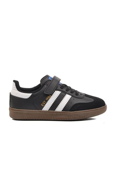 AYAKMOD Pantofi sport negri cu velcro pentru copii