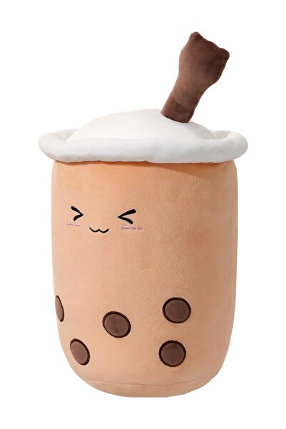 Miniso Sütlü Çay Peluş Yastık - Kahve