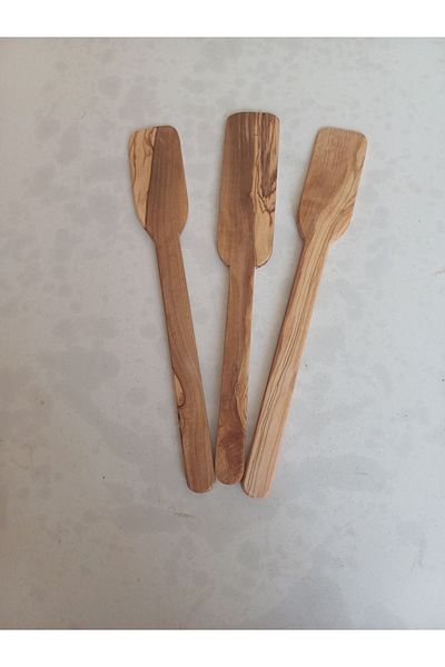 oliveforestwood Olive Wood Spatula (3 Pieces)
